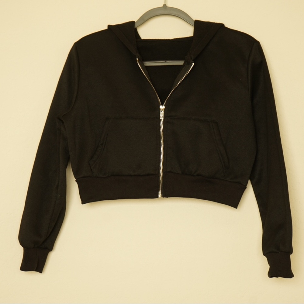 Women's Black Zip-Up Jacket